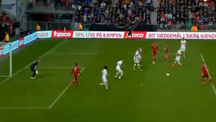 1-1 Christian Eriksen Goal | Denmark vs Montenegro 08.06.2015