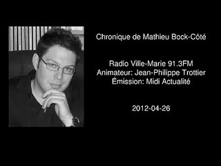 Mathieu Bock-Côté à Radio Ville-Marie - Eric Zemmour et l'élection présidentielle française