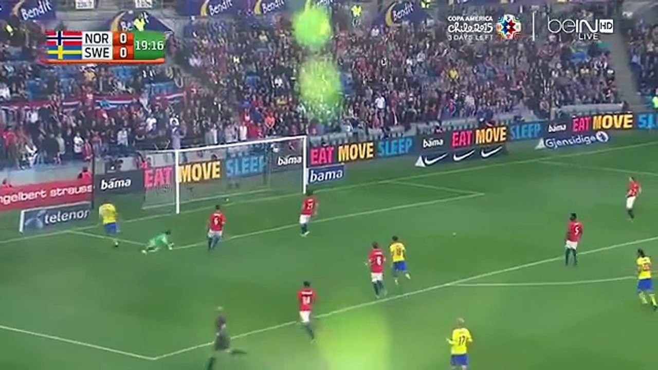 Norway 0-0 Sweden - Ibrahimovic Attempt