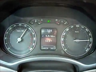 Skoda Octavia 2.0 TDI 0-200 km/h acceleration top speed