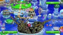 New Super Luigi U - Sparkling Waters - Shish-Kebab Tower [Gameplay Walkthrough]