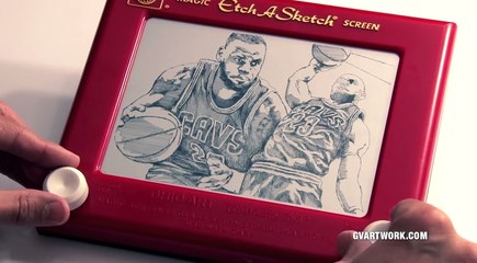 Etch A Sketch Artist Immortalizes LeBron James