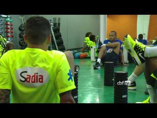 Seleção Brasileira realiza trabalho na academia