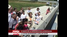 Studenţi de la Universitatea Lucian Blaga la Staţia de Epura