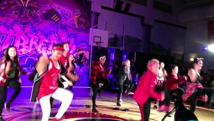 60 year old teacher schools her students in this dance routine