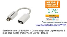 StarTech.com USBUBLTW - Cable adaptador Lightning de 8 pins para Apple iPod/iPhone 5/iPad,...