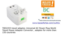 TBS2203 travel adaptor, Universal AC Power Plug World Travel Power Adapter Converter ,...