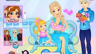 Kids Games 2015 - Frozen Baby Birth - Elsa take care of baby - Game episode