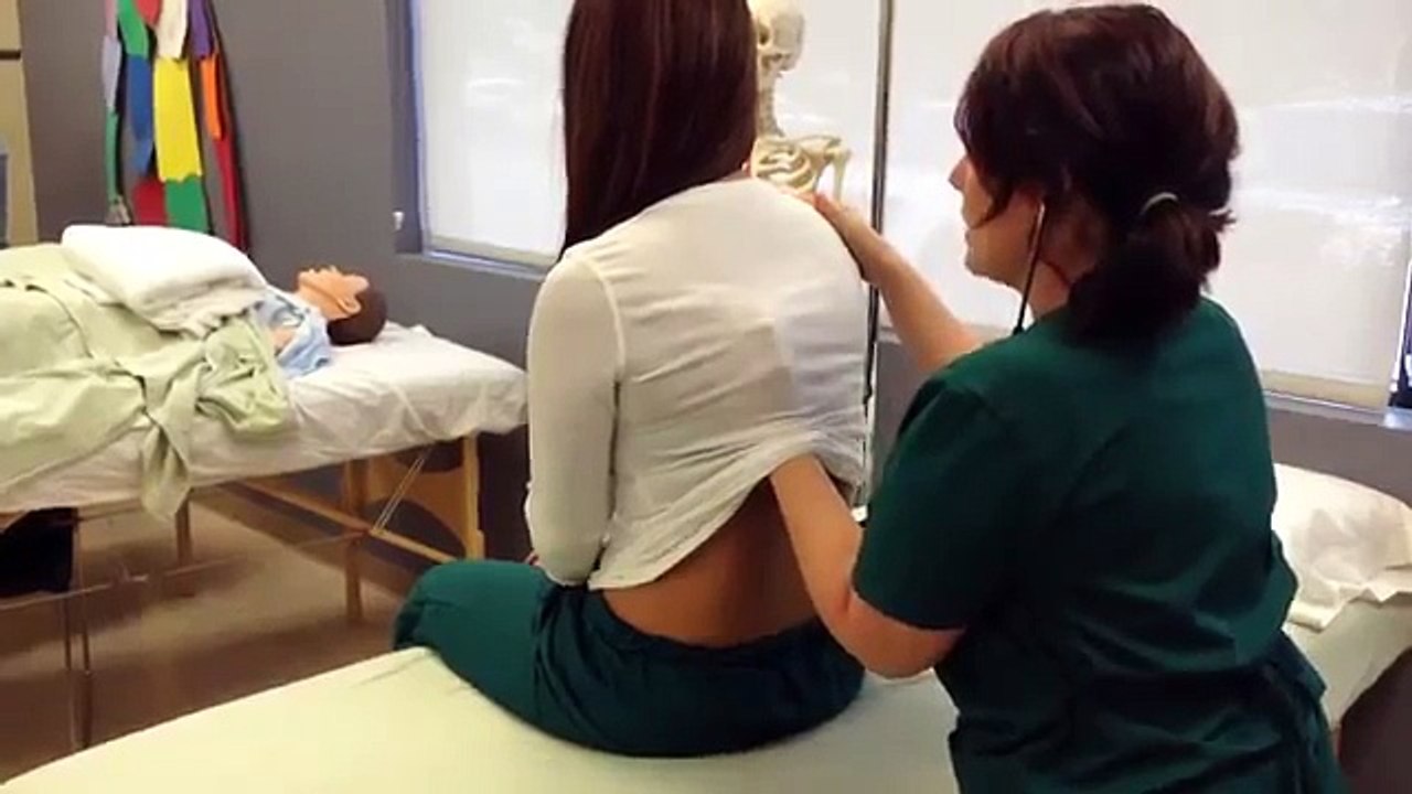 Health assessment demo of a young woman