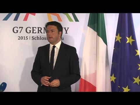 Vertice G7 di Elmau Conferenza stampa del Presidente Renzi