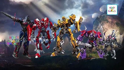 Finger Family TRANSFORMERS Cartoon Nursery Rhymes   Daddy Finger Animation Rhymes for Kids