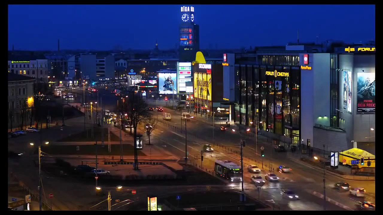 Riga night lights