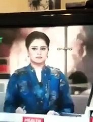 ARY news caster Tuba makes mistake