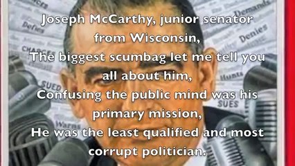 Senator Joseph McCarthy, McCarthyism, Red Scare