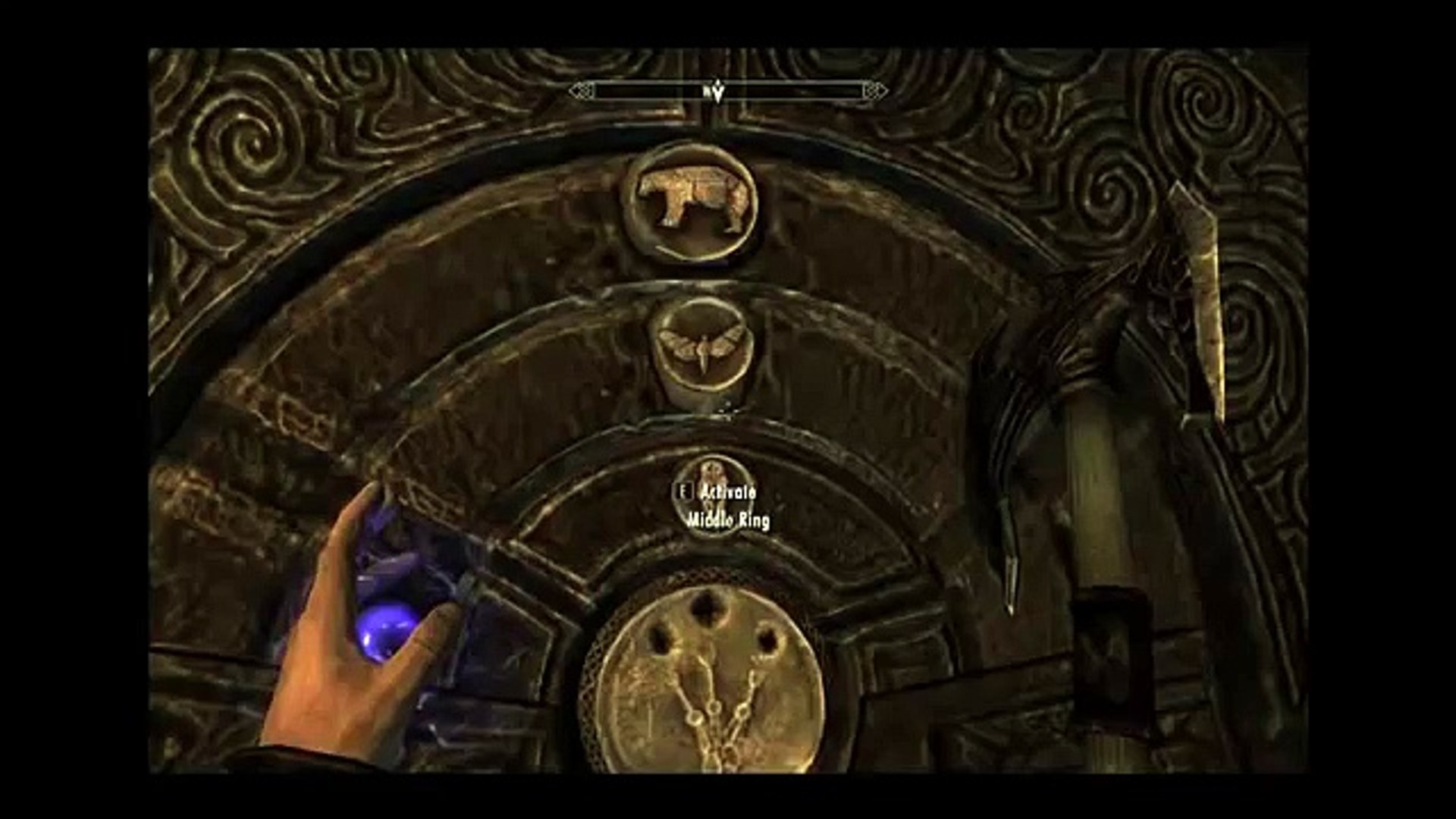 The Elder Scrolls Skyrim Golden Claw Door Combination