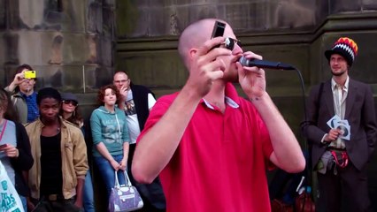 Dave Crowe Beat Boxer On The Royal Mile Festival Fringe In Edinburgh Scotland, Britain, UK