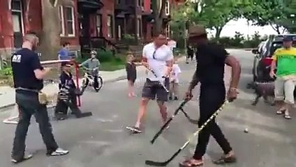 PK Subban street hockey in SoDo