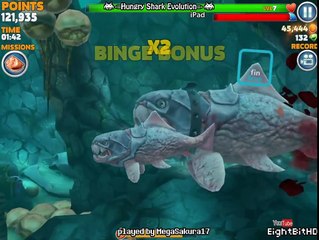Hungry Shark Evolution Big Daddy (Dunkleosteus) Defeating Giant Red Crab