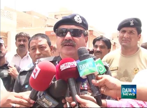Ghulam Qadir Thebo speaks to media