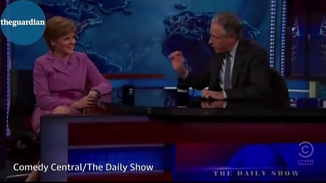 Jon Stewart tackles Nicola Sturgeon THE DAILY SHOW