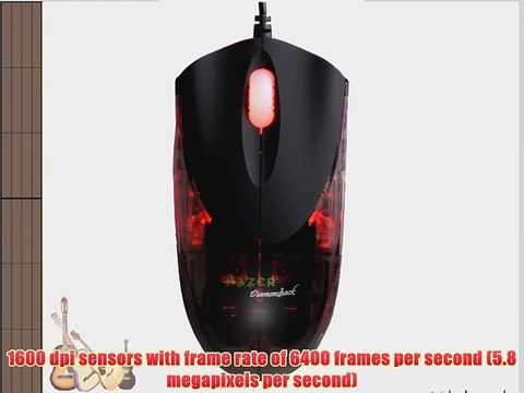 Razer Diamondback Salamander Red 1600 DPI Gaming Mouse - video 