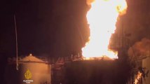 Ukrayna'da yakıt deposu yandı