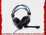 Sades A30 7.1 Surround Sound Effect USB Gaming Headset Headphone with Mic (Black)
