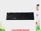 FOME A-jazz Cyborg Soldier ABS PC 3 LED Backlit (Red Blue Purple) Illuminated Gaming Keyboard