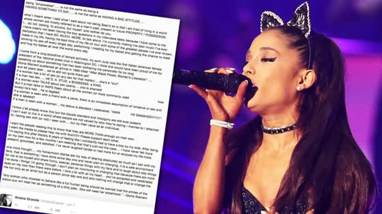 Ariana Grande sagt, dass sie zu niemandem gehört