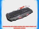 FOME QWERTY AULA PS2 The Dabkin Blade Wired Multi-media Backlight Gaming Keyboard-Black   FOME