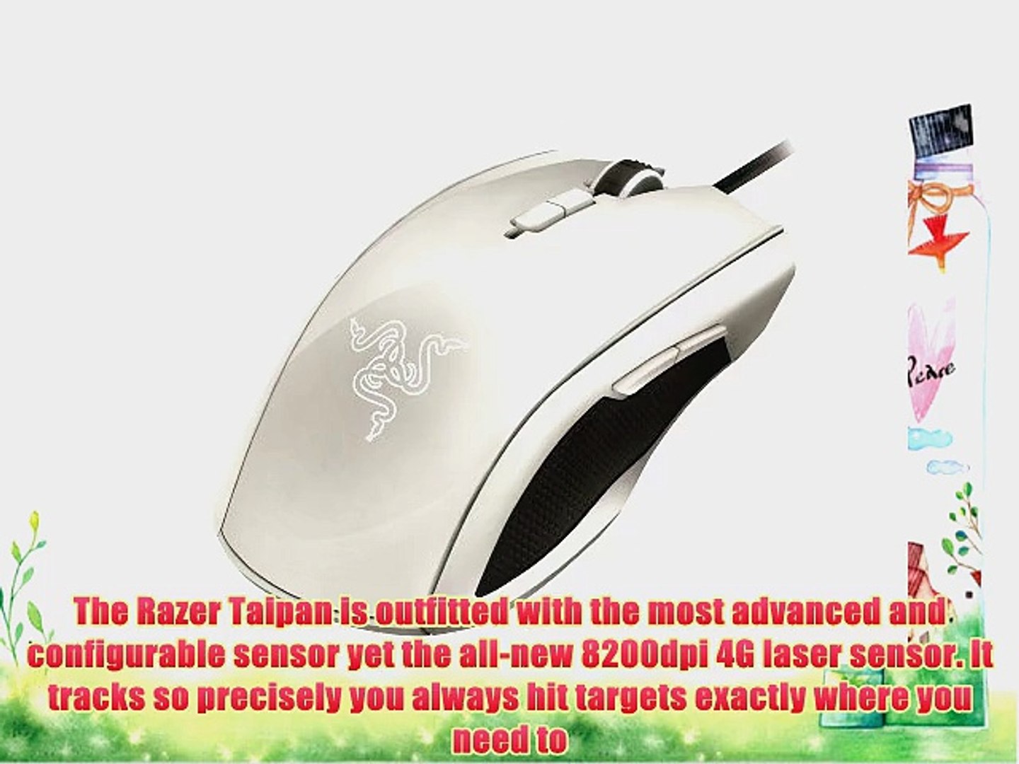 Razer Taipan Ambidextrous PC Gaming Mouse - White