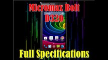 Micromax Bolt D320 Full Specifications
