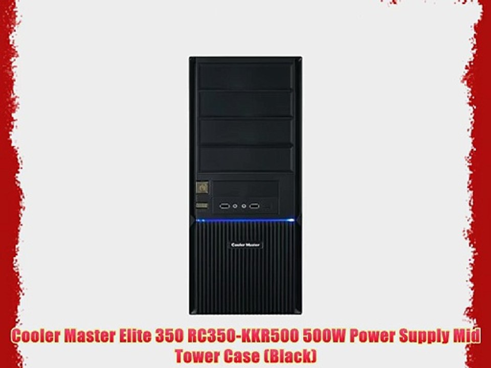 Cooler Master Elite 350 (CMP 350) - Mid Tower Computer Case with Included 500W Power Supply