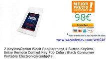2 KeylessOption Black Replacement 4 Button Keyless Entry Remote Control Key Fob Color:...