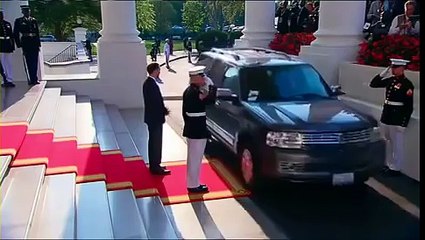 Benkirane et sa femme aux États unis à la maison blanche chez les Obamas