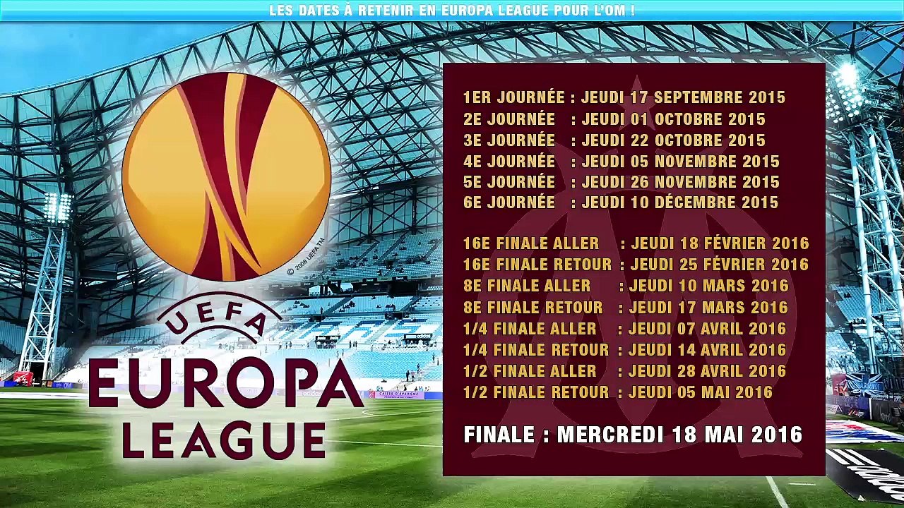 Les dates à retenir en Europa League pour l’OM !