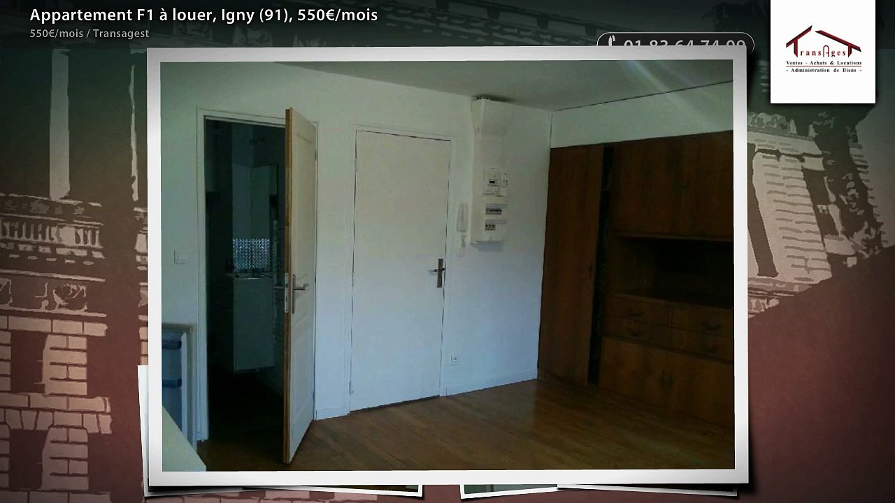 Appartement F1 à louer, Igny (91), 550€/mois