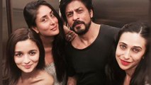 Shahrukh Khan Parties With Alia, Karishma & Kareena Kapoor