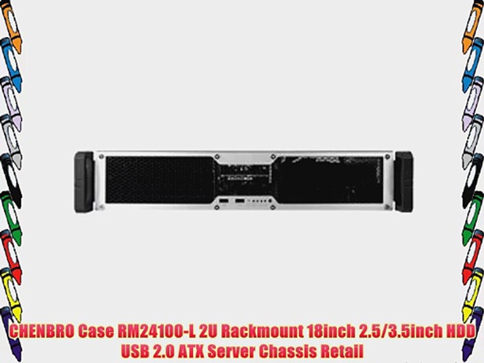CHENBRO Case RM24100-L 2U Rackmount 18inch 2.5/3.5inch HDD USB 2.0 ATX Server Chassis Retail