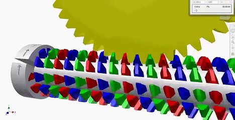 Pakistan soler and wind power system gear animation