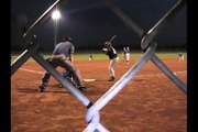 Funny Baseball Blooper , Batter gets hit by Catcher