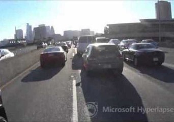 Lane Splitting in LA Hyperlapse