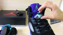 Authentic Air Jordan 5 The Black Grape