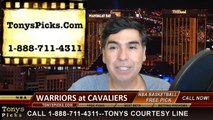 Cleveland Cavaliers vs. Golden St Warriors NBA Playoff Odds Game 3 Free Pick Prediction Preview 6-9-2015