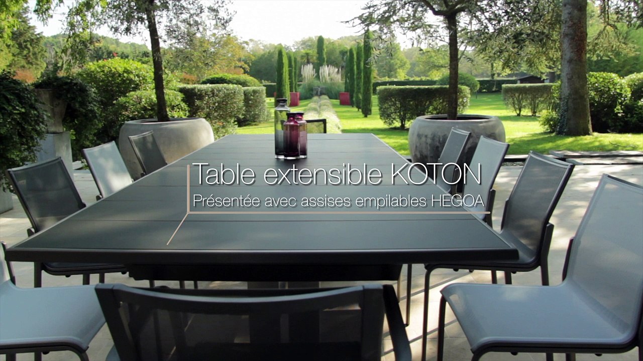 Table extensible d'extérieur KOTON - Les Jardins© Mobilier de jardin design