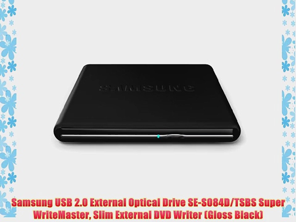 Samsung USB 2.0 External Optical Drive SE-S084D/TSBS Super WriteMaster Slim External DVD Writer