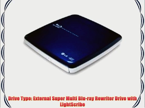 LG Electronics BP06LU10 LightScribe 6X External Blu-ray Rewriter Drive (Black)