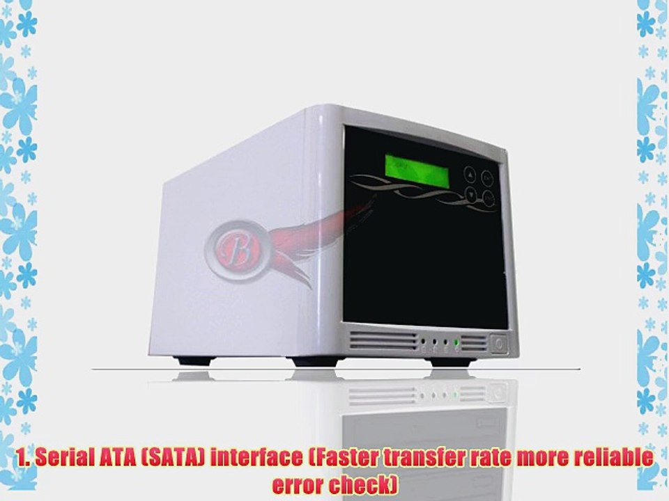 BuyDuplicator 1 Burner 20X DVD CD Duplicator Machine (Standalone Audio Video Copy Tower Disc