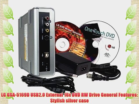 LG GSA-5169D USB2.0/RCA/S-Video External 16x DVD?RW Drive