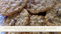 Chewy Oatmeal Raisin Cookies Recipe- How to make bakery style oatmeal raisin cookies